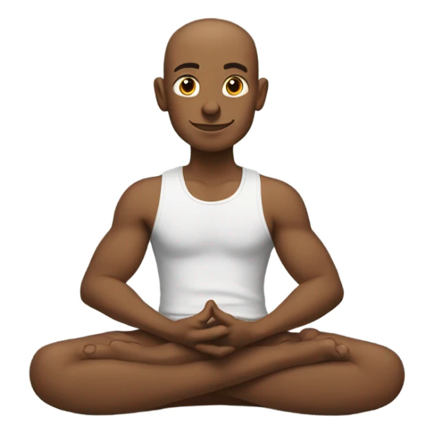 a yogi who sits cross-legged and has many arms. sticker