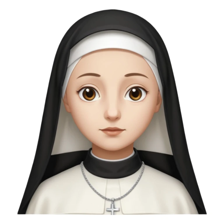 Rosalia (the singer) as a nun. (Use lux album cover as reference).  sticker