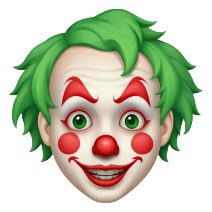 clown with green hair sticker