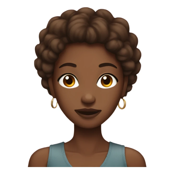 Pretty black girl with brown hair vogueing sticker