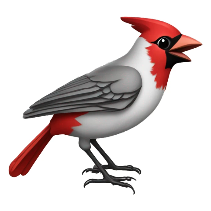 wesleyan university cardinal mascot bird  sticker