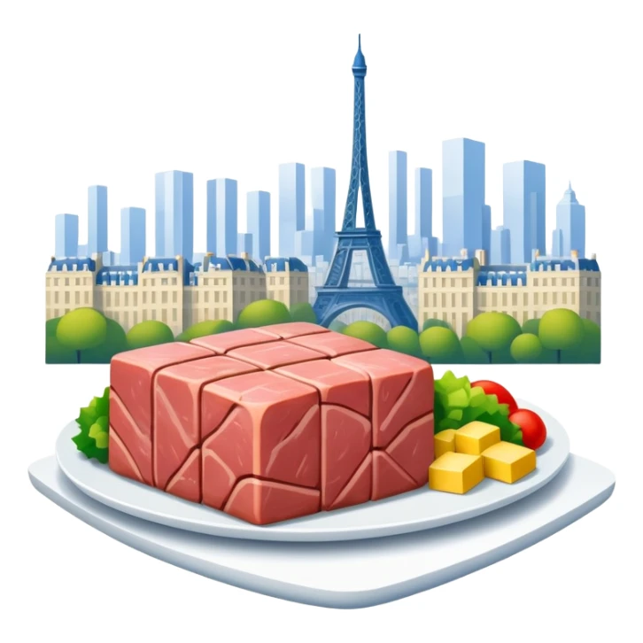  spam meat mondrian style paris landscape  sticker