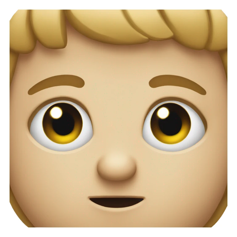 face with wide eyes looking left and a straight mouth sticker