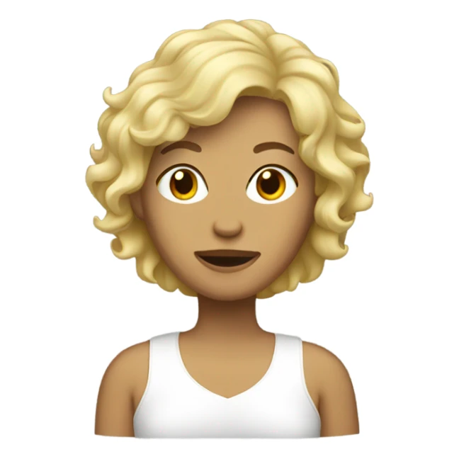 blond lesbian woman with a shaggy haircut  sticker