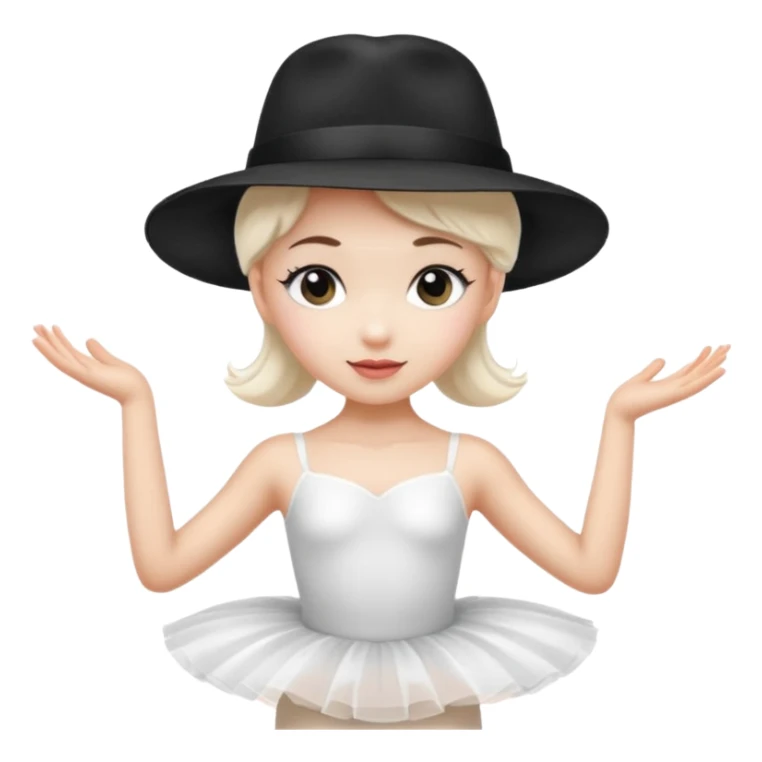 A balerina in with a gangster style sticker