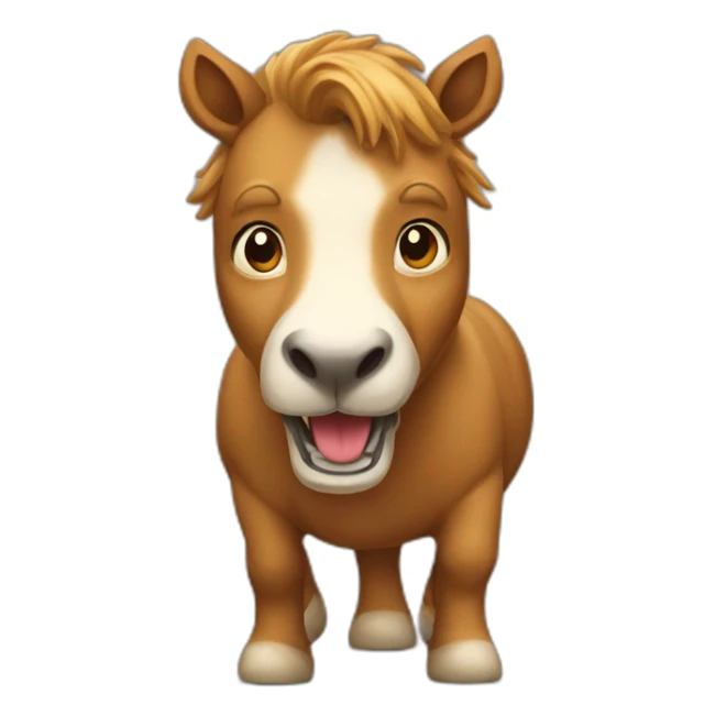 cheval qui parle avec un ours sticker