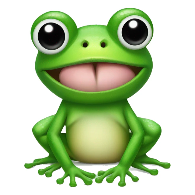 frog with fake eyelashes and acrylic nails  sticker