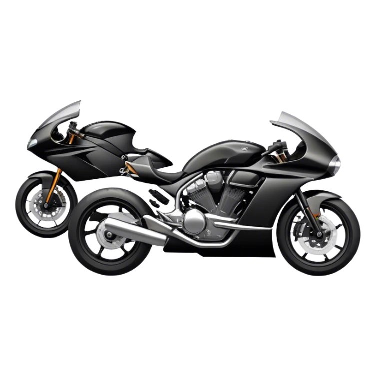 An icon showcasing a sleek motorcycle and a powerful car side by side, with bold, dynamic lines emphasizing speed and performance. highlighting their sleek design, custom tuning, and the excitement of the open road. Perfect for showcasing adventure and freedom on wheels. transparent background sticker