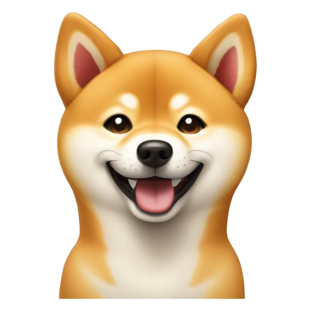 Shiba inu smiling face with many hearts sticker