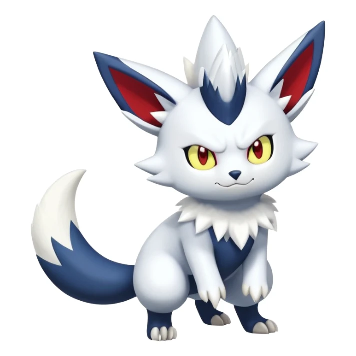 Meowstic-Zangoose-Fakémon-hybrid-creature (full body)  sticker