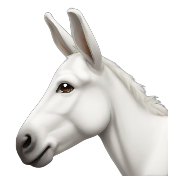 White donkey sticker
