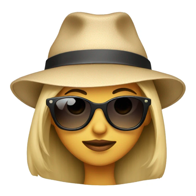 girl in hat and sunglasses sticker