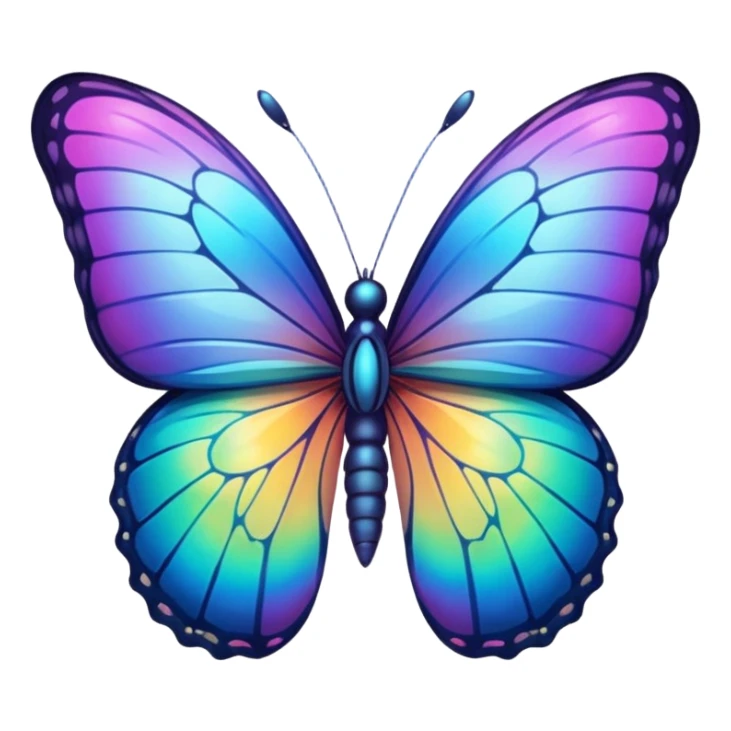 bright butterfly clear background sticker