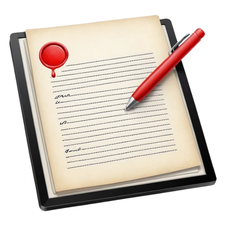 thumbnail picture mac os, white document physical written paper, red wax mark elegant sticker