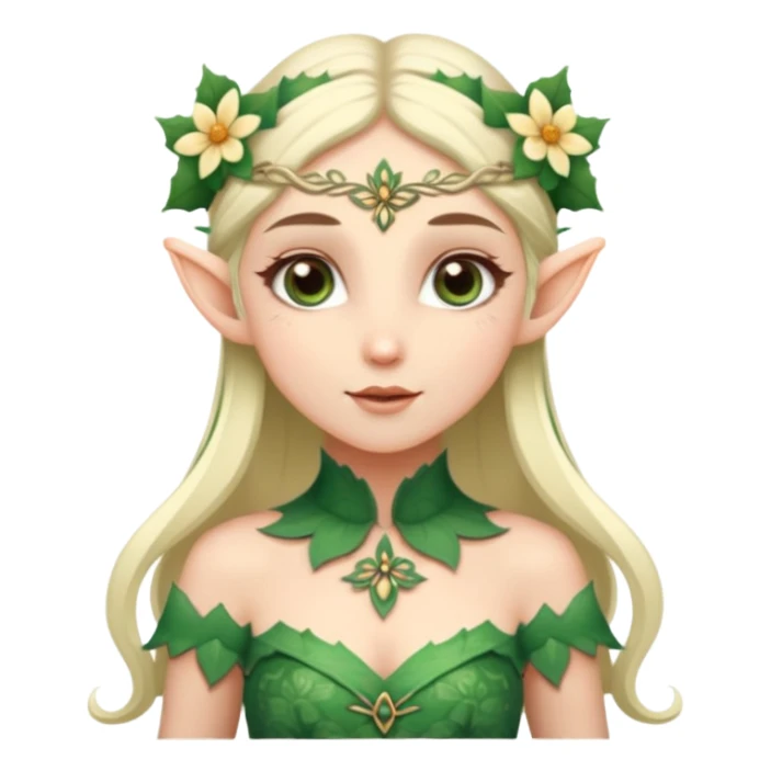 elf wearing flower dress design sticker