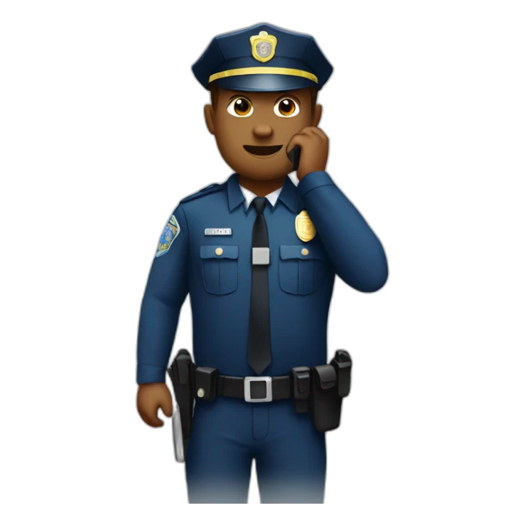 police officer staying on phone sticker