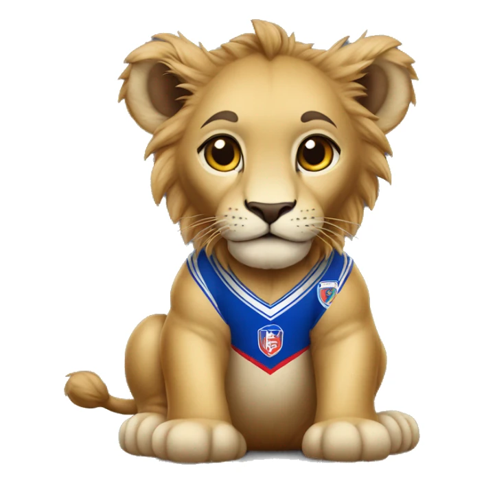 baby lion with universidad de chile jersey sticker
