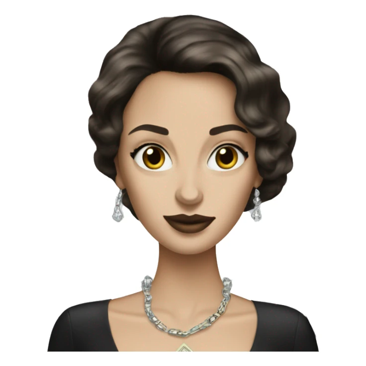 Brunette white woman with money dior sticker