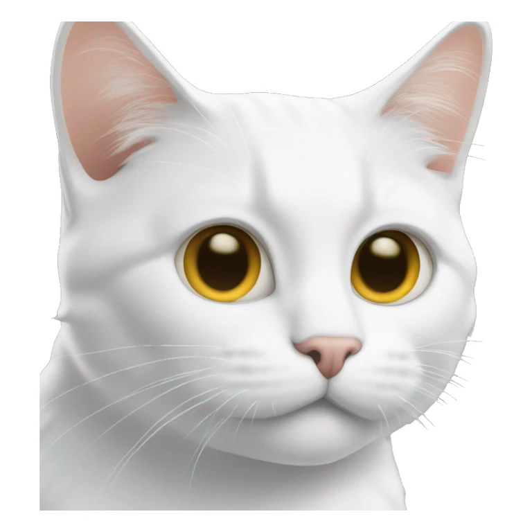 Un chat blanc avec une tache foncée sur sa tête  sticker