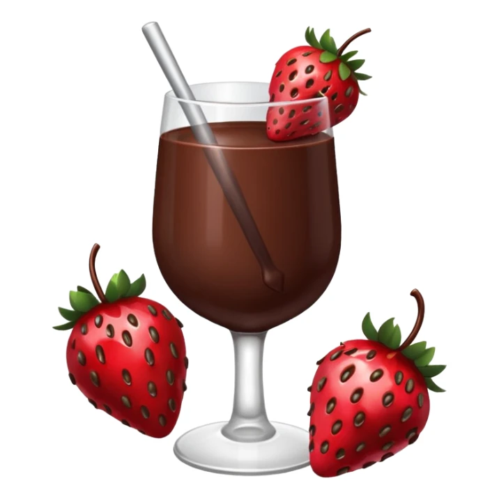 chocolate covered strawberries in a glass sticker