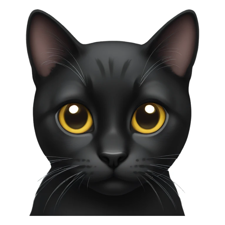 black cat with white spot in left side of nose sticker