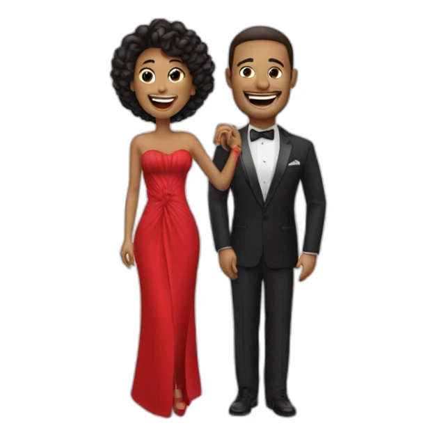 Lady singer very happy with his husband sticker