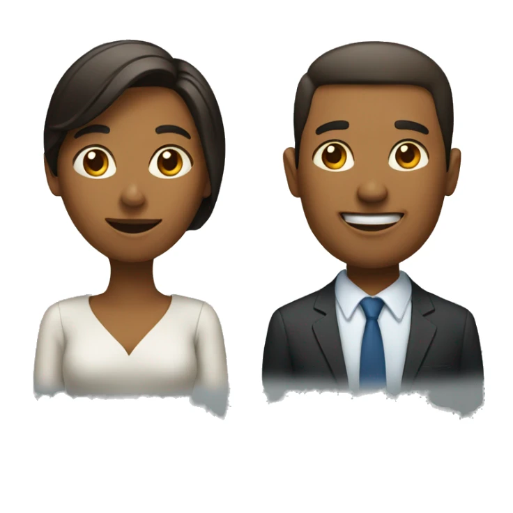 a man and a woman talking sticker