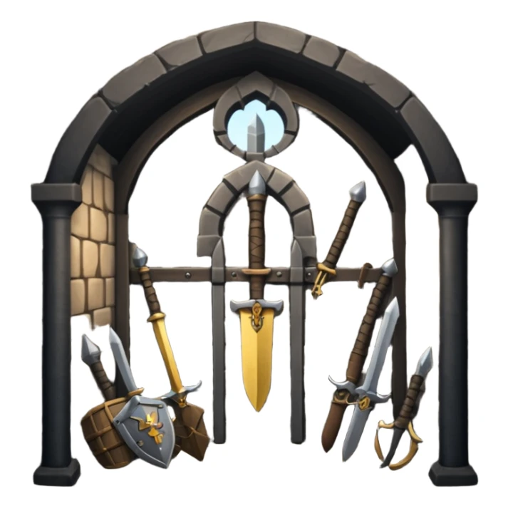 armory room in castle room sticker