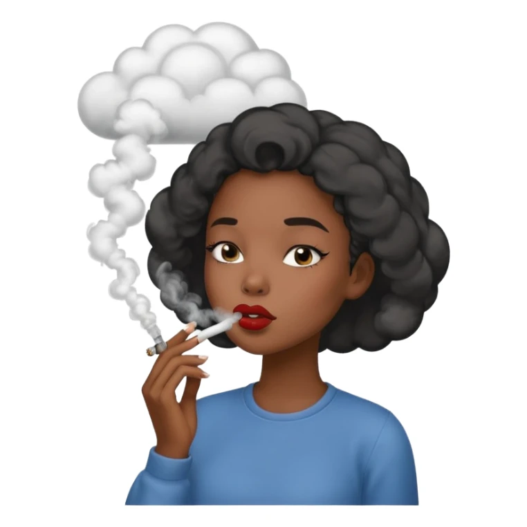 Black girl smoking  sticker