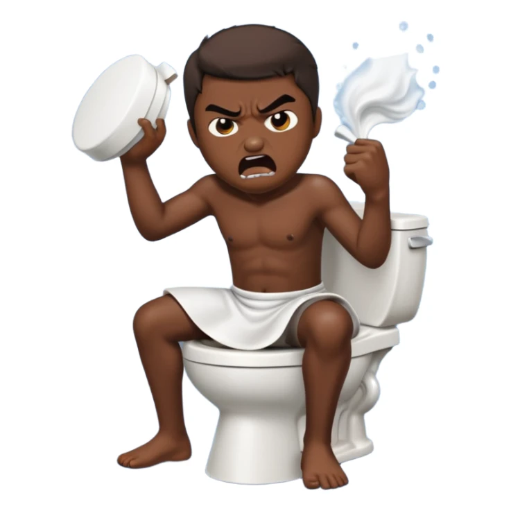 tung tung tung sahur beating up skibidi toilet sticker