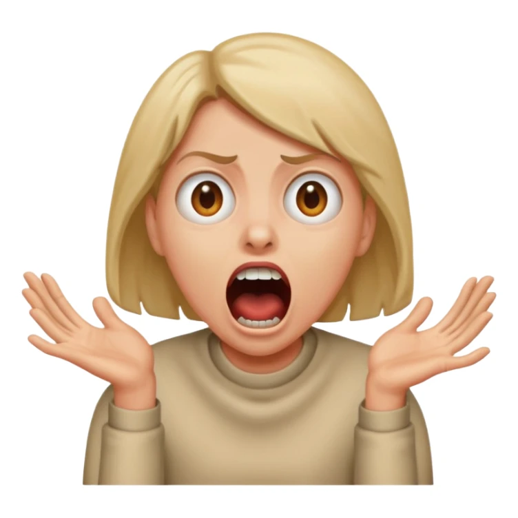 horror film, character scream sticker