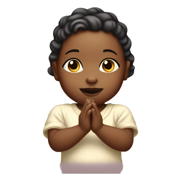 Baby girl with raised hands blessing  sticker