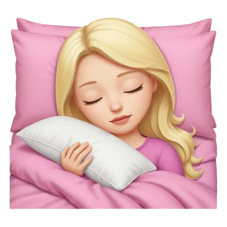 women-sleeping-in-bed-on-pink-blonde-woman sticker