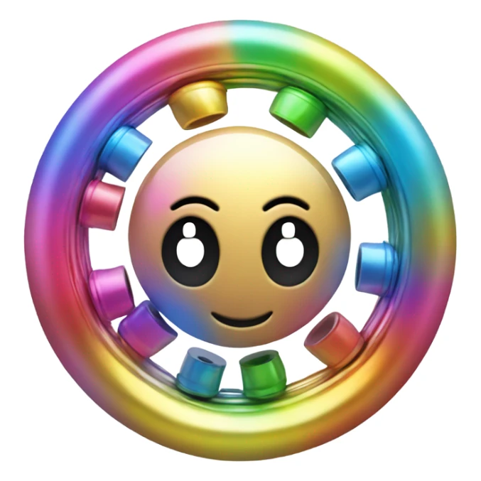 Metal cute Kirby ball driving on 4 car wheels sticker