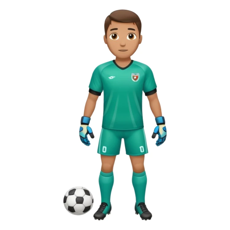 soccer goalkeeper full body hands in front sticker