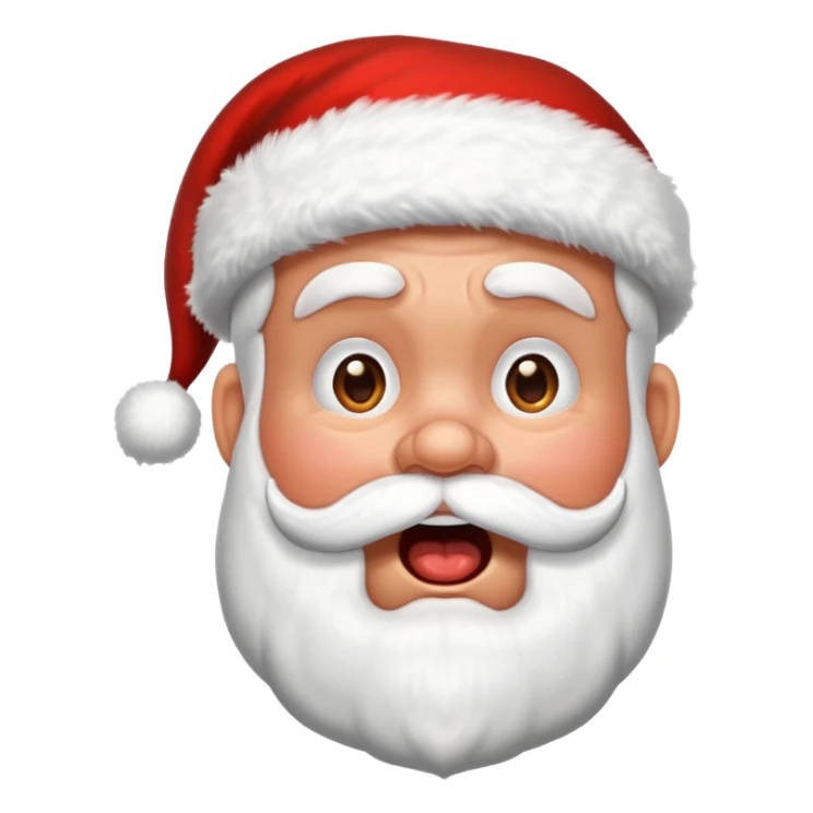 babbo natale ricoperto di neve con la bocca apary sticker