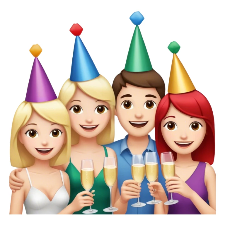 group of friends smiling indoors sticker