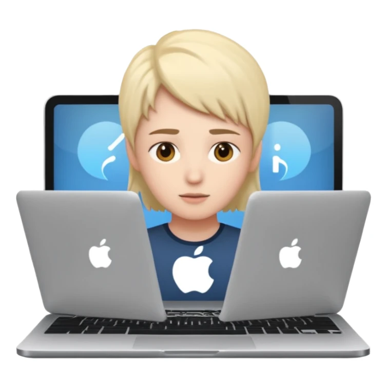 video meeting via laptop sticker