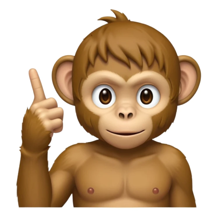 Monkey showing middle finger an saya fuck off in anime style sticker