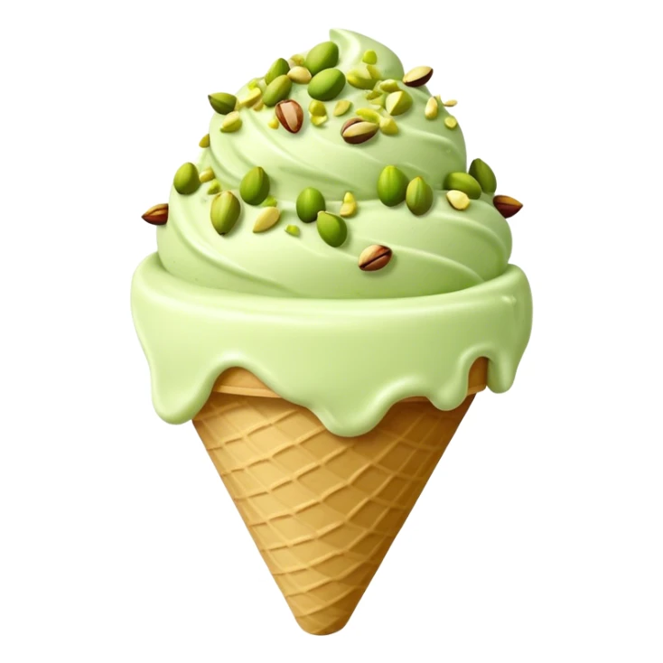 Pistachio ice cream with pistachios sticker