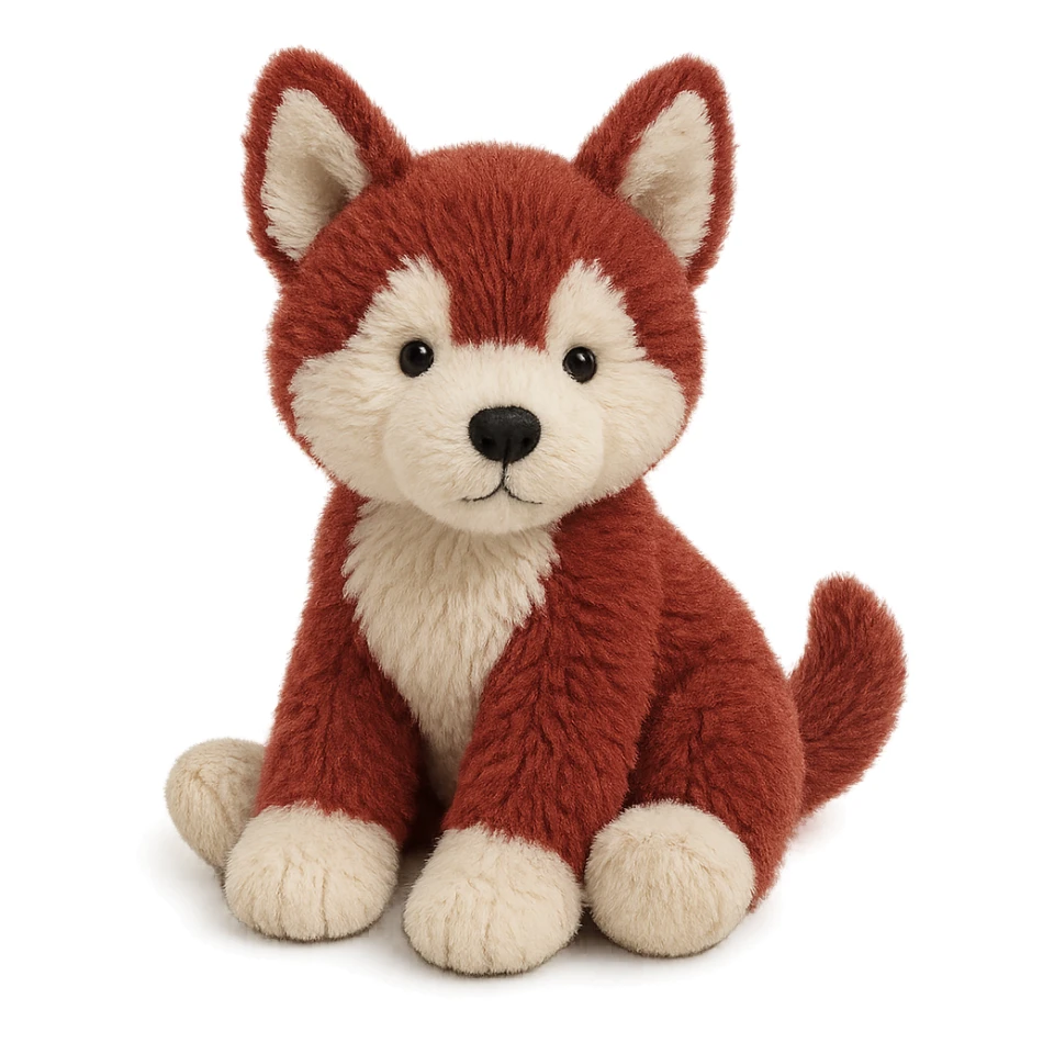 jellycat stuffed plush red siberian husky puppy sticker