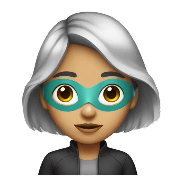 Girl with mask sticker