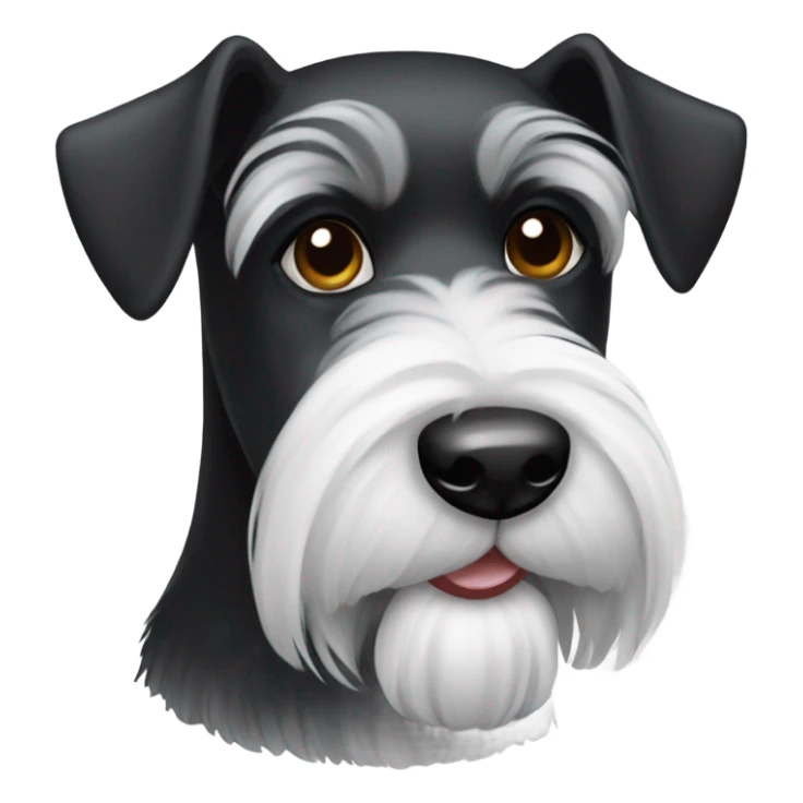 A little black and white schnauzer  sticker