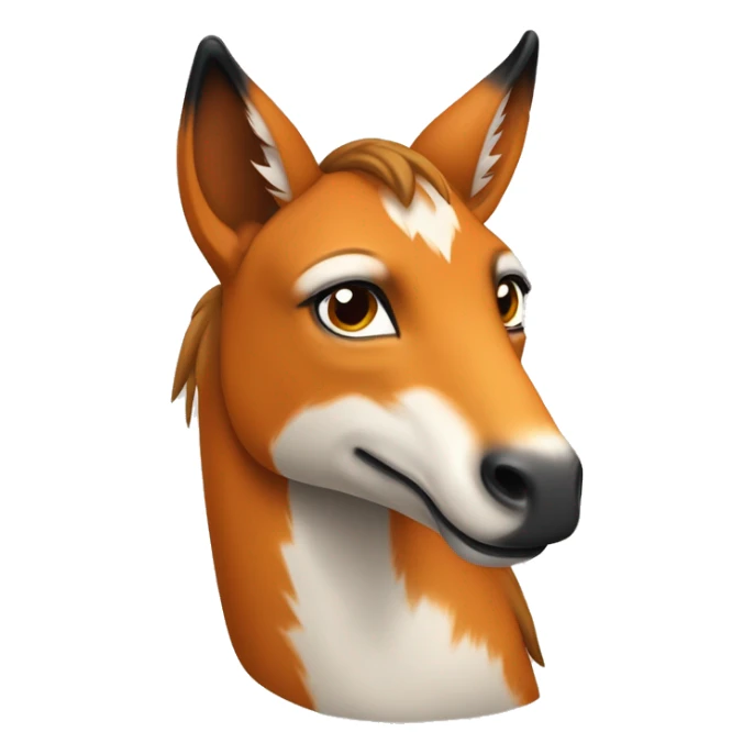 Pferd Fuchs Farben kurze Mähne nicht groß  sticker