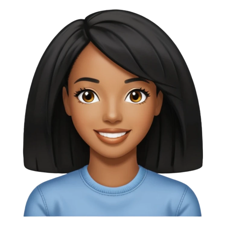 Kelly Rowland with black hair sticker