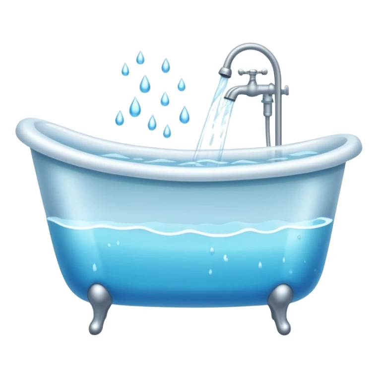 Bathtub full of water sticker