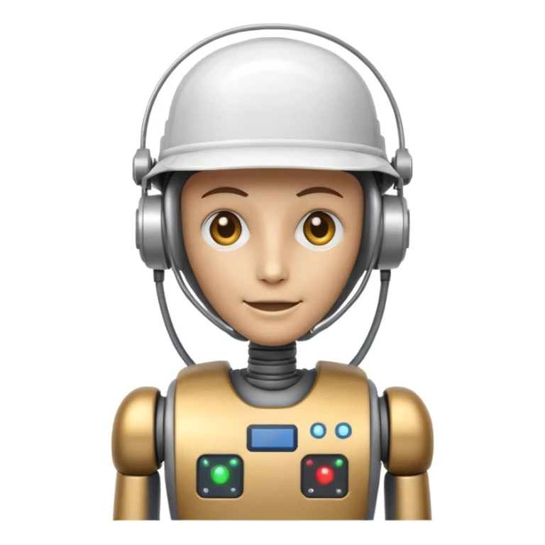 robot emoji profile picture with a laptop, wearing a cap labeled 'NET', holding ethernet cables, white background sticker