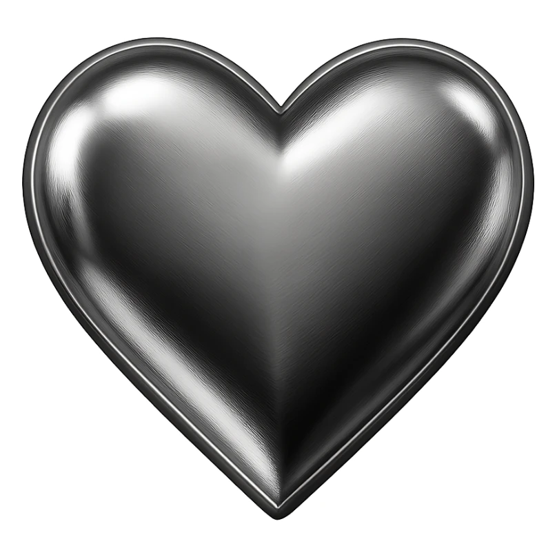 a heart in burgundy color, chrome style sticker