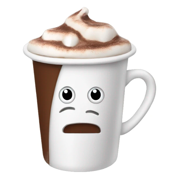 Hot chocolate in cup to go sticker