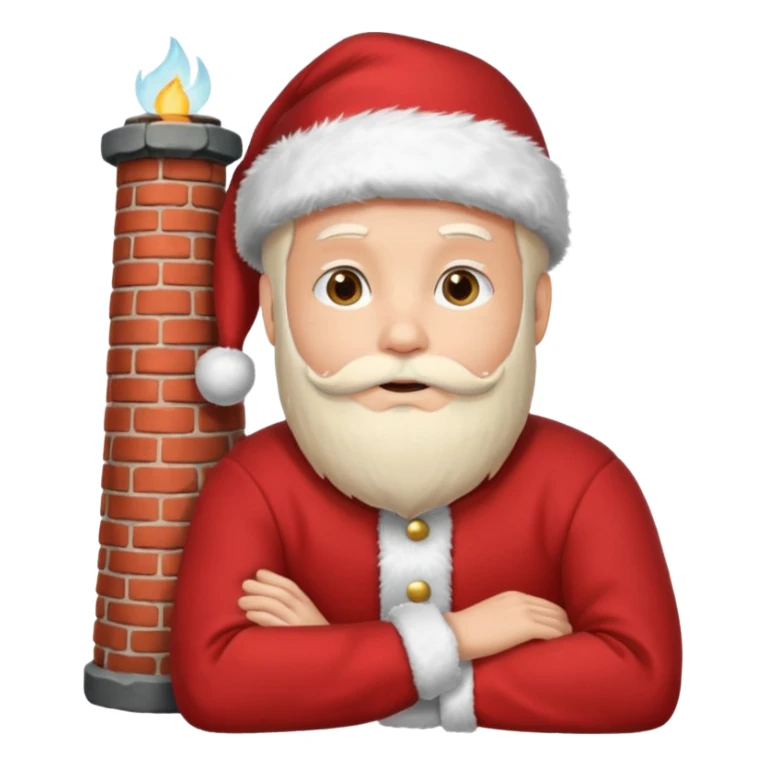 Cristmas male lie down on a chimney sticker